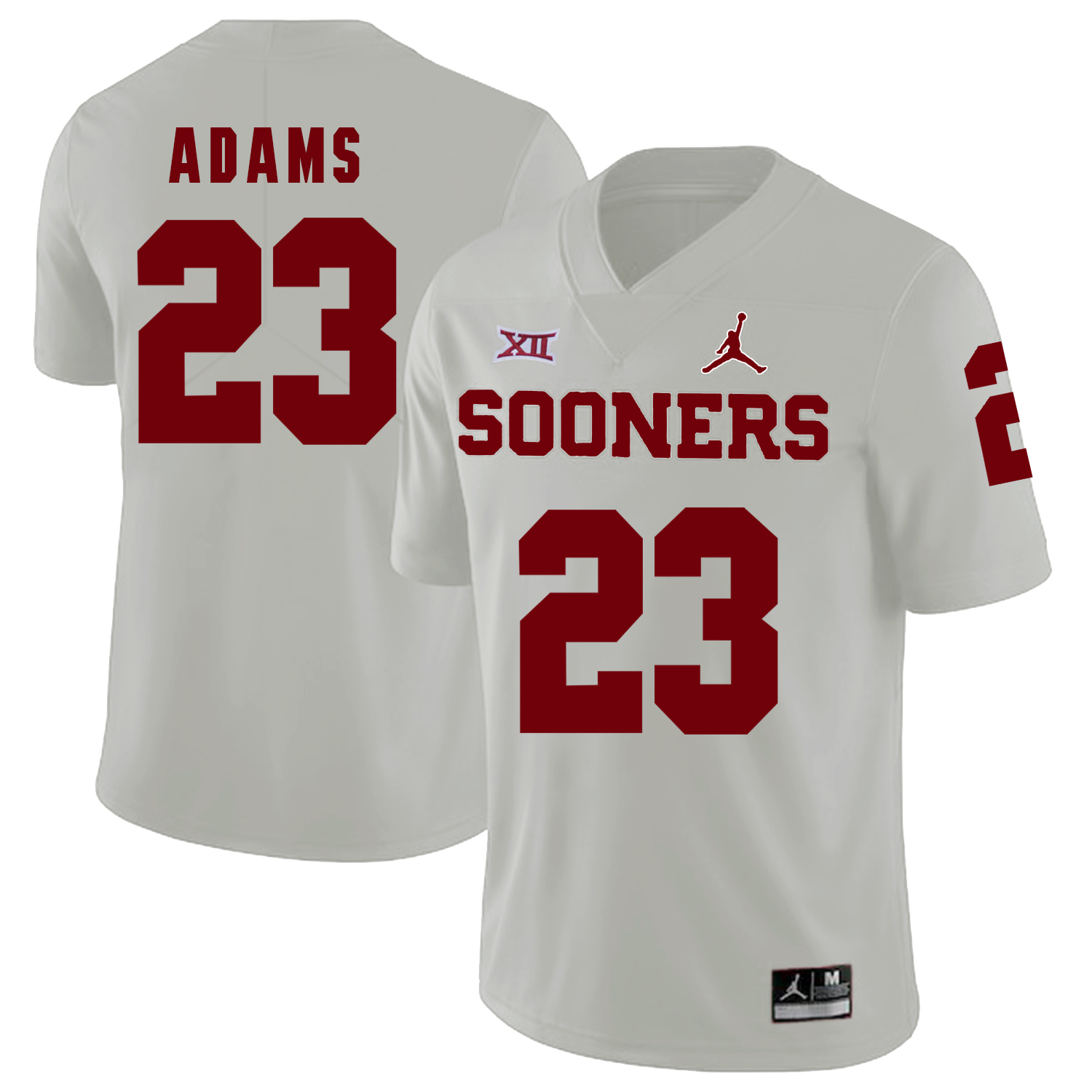 Oklahoma Sooners 23 Abdul Adams White College Football Jersey